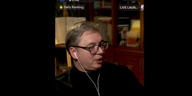 Vučić u šoku: Preko 10 miliona lajkova u lajvu  na Tiktoku!