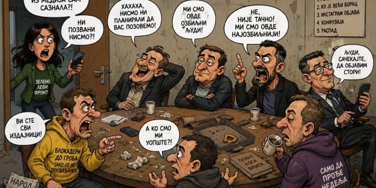 Ilustracija koja odslikava trenutno stanje opozicije