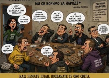 Илустрација која одсликава тренутно стање опозиције